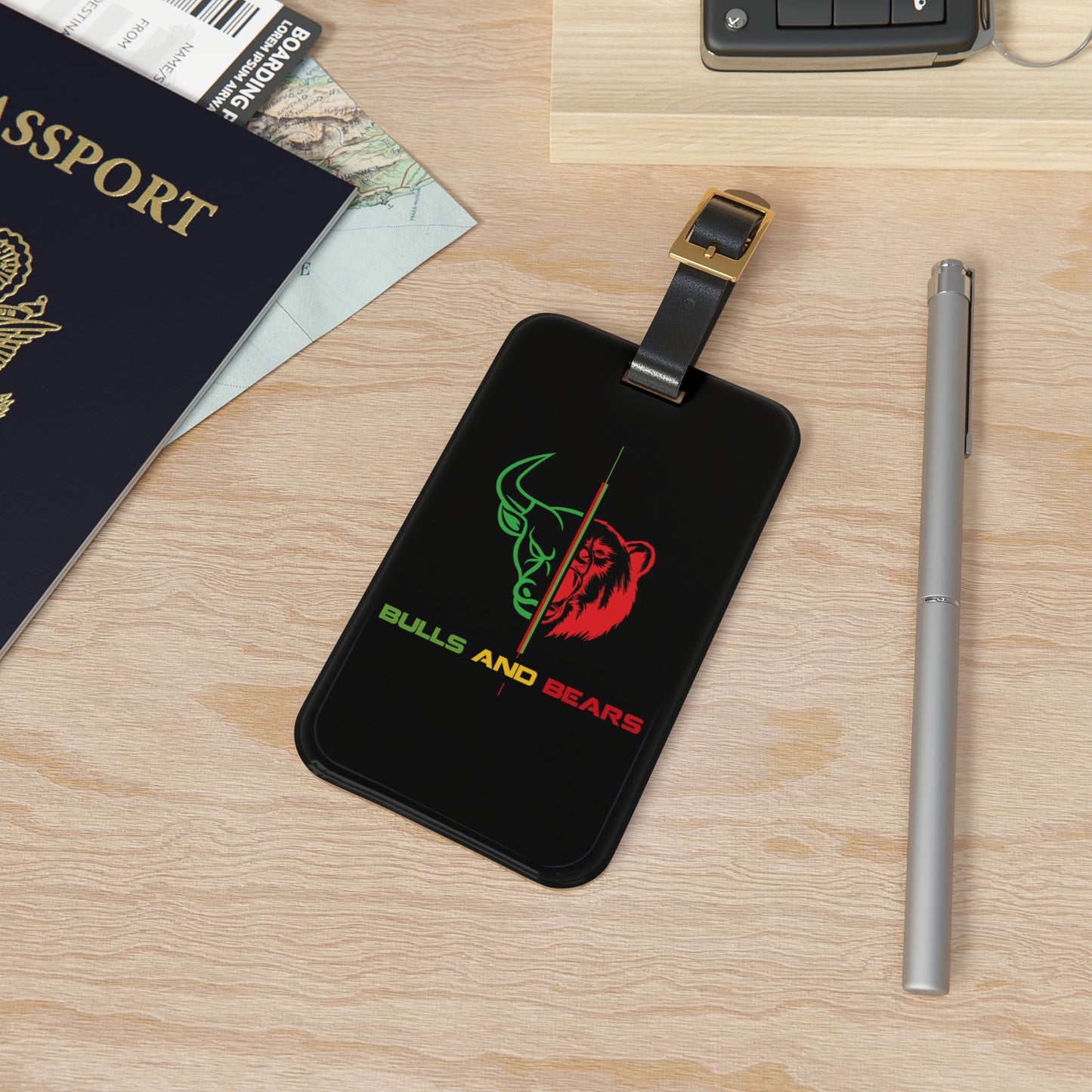 Bulls and Bears Luggage Tag