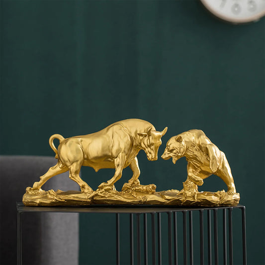 Bull and Bear Statue Modern Decor