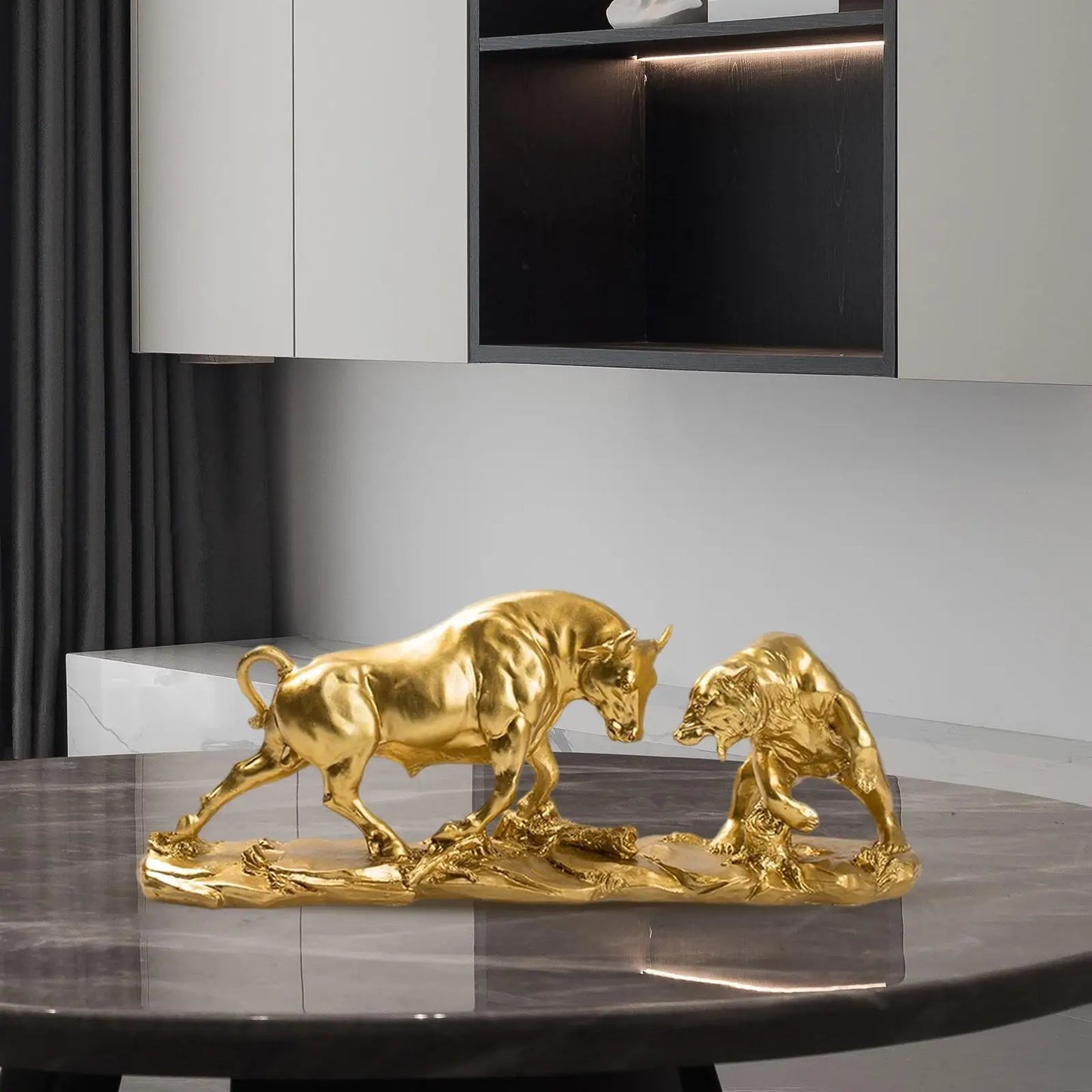 Bull and Bear Statue Modern Decor