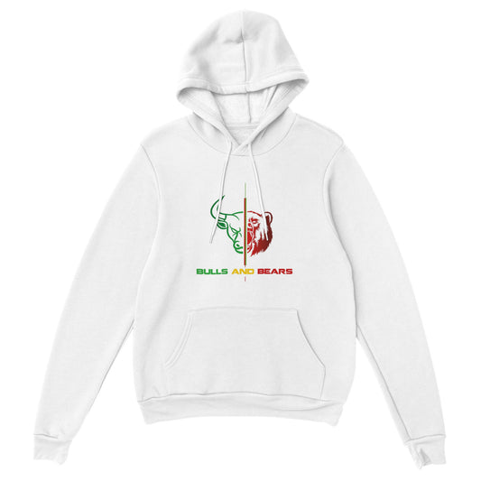 Bulls and Bears Classic Unisex Pullover Hoodie White